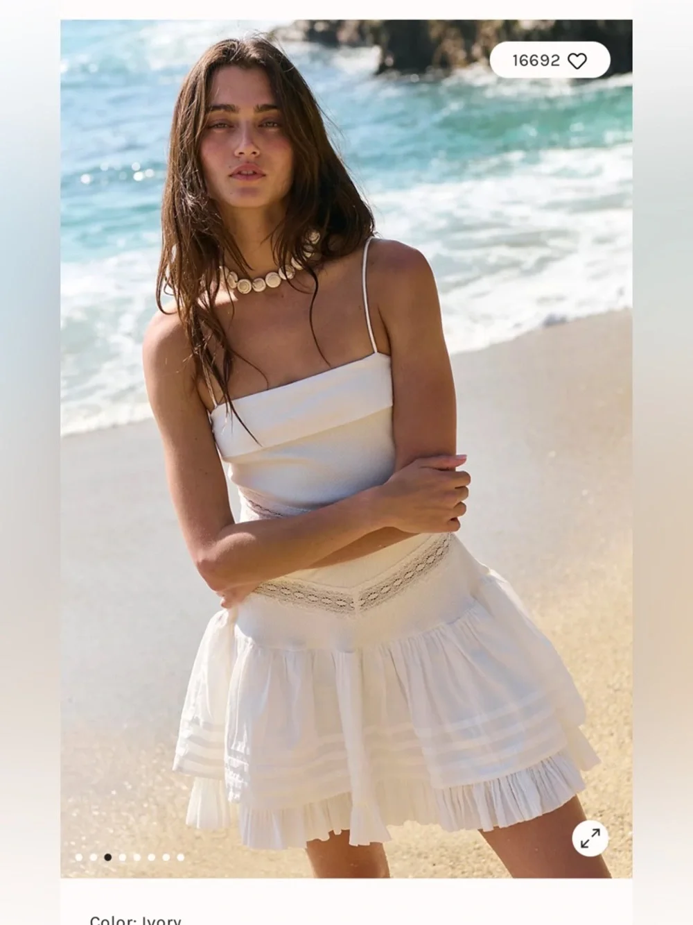 Free People Bliss Beauty Mini Dress size S - Picture 3 of 12